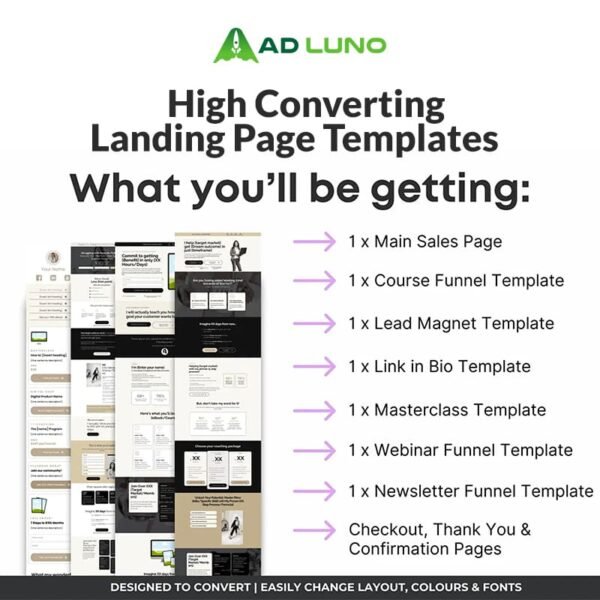 35+ High Converting Landing Page Templates - Image 5